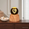 Rose heart luminous crystal ball night light, 3d engraved starry sky, solid wood base, creative desktop decoration, birthday gift details Picture